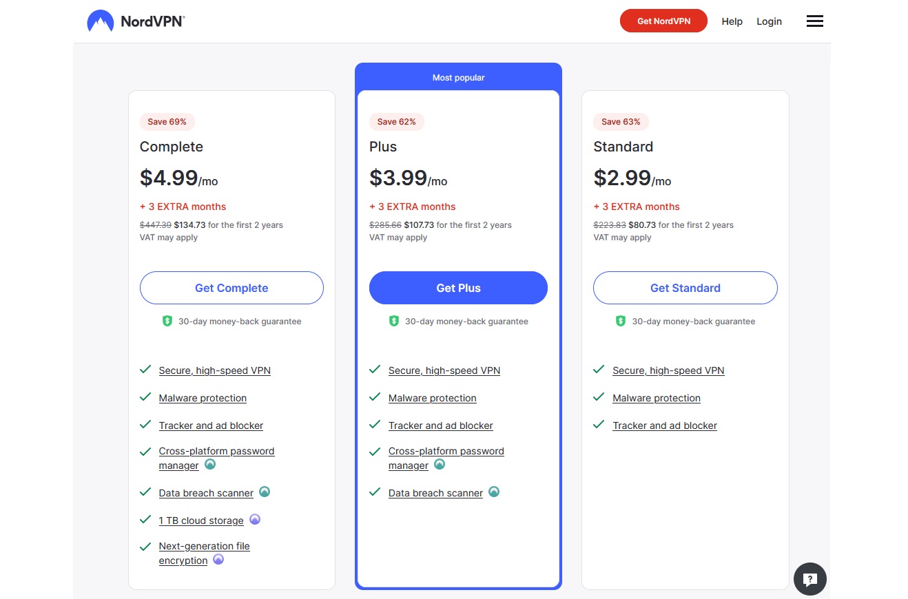 nordvpn plus plan 62 percent